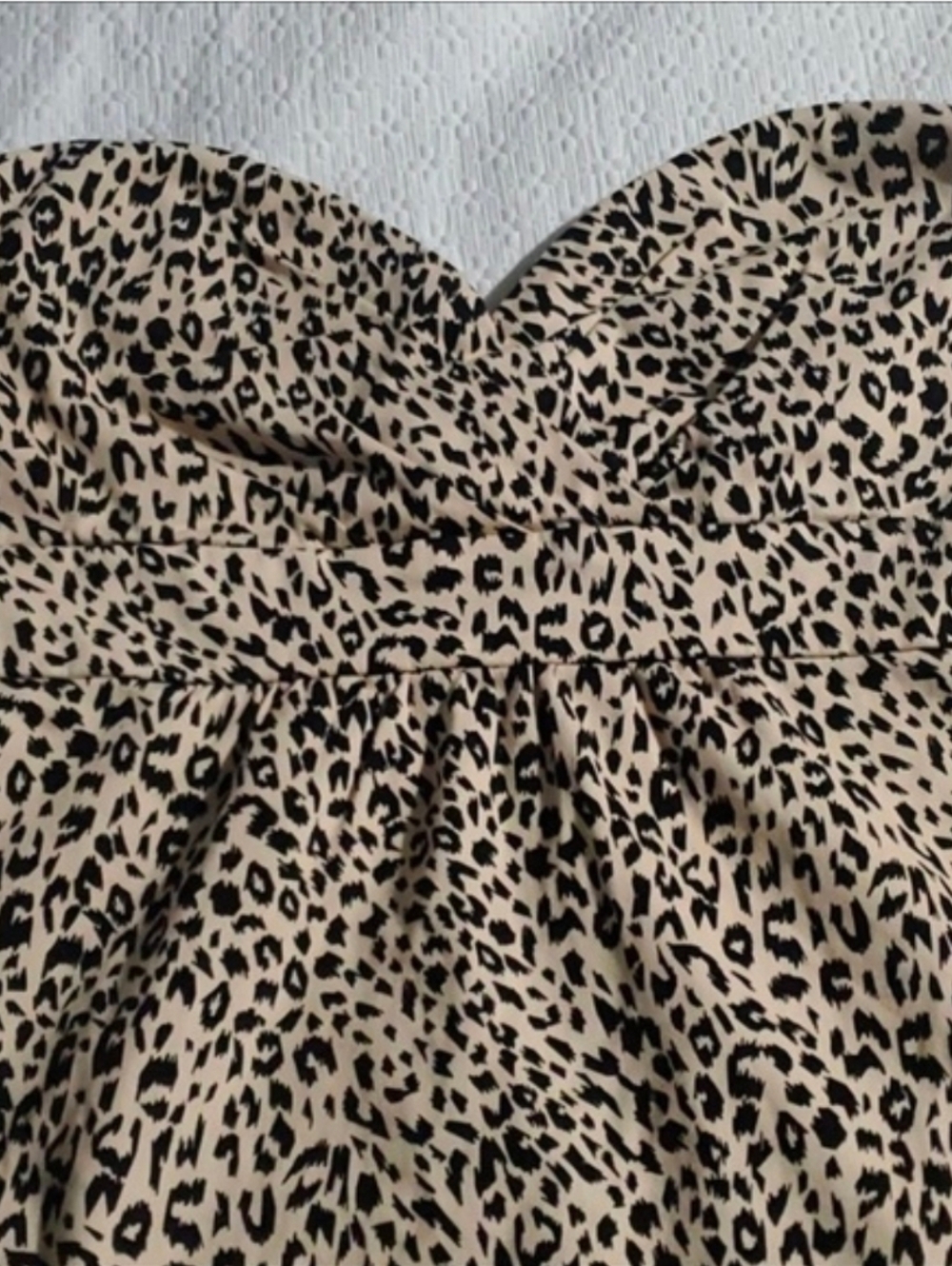 VOLCOM LEOPARD STRAPLESS DRESS - Picture 2 of 9